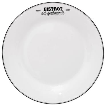 Lot De 6 Assiettes à Dessert bistrot - Blanc - D 20 Cm