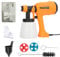 Paint Sprayer for Fence,700w Spraypaint Gun with 2 Nozzles,3 Spraying Patterns and 800ml Paint Container,Emulsion Electric Spray Gun with 1.6M Corded for Indoor Walls Ceilings Decking and Garden.