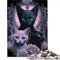 Puzzle Gothic-Katze, 1000 Teile, Puzzle für Erwachsene, Holzpuzzle für Erwachsene und Kinder ab 12 Jahren, Puzzle zum Anfassen, Familiendekoration, 1000 Teile (50 x 75 cm)