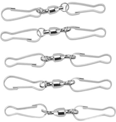 Yuecoom 20 Stück Windsack-Clips, Edelstahl-Doppelklemmen-Aufhänger, Praktisches Zubehör Mit 360-Grad-Drehung Für Windmühlen, Vogelhäuschen(Geld)