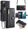 betterfon Hülle Kompatibel mit Samsung Galaxy S20 FE | Leder Handyhülle Praktische Handykette Kartenfächer Brieftasche Umhängetasche Kompatibel für Galaxy S20 FE | Schwarz