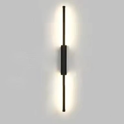 OBOEYT LED Linear Wall Sconce Black Wall Lamp Long Strip Vanity Wall Light Bar Modern Wall Sconces Wall Lighting Fixture for Living Room Bedroom Picture Lights Indoor Wall Washer