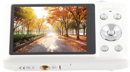 Appareil Photo Numérique 4K Haute Définition 58 MP C Act pour Adolescents avec écran IPS de 2,88 Pouces, Zoom 16x, Automatique, Photographie de Voyage et (White)