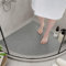 SIXHOME Duschmatte rutschfest 60cm Fächerförmig Massage Strukturierte Antirutschmatte dusche Weiche Luffa Anti Schimmel PVC rutschfeste Duschmatte passen unter die Tür Badvorleger für Dusche Grau