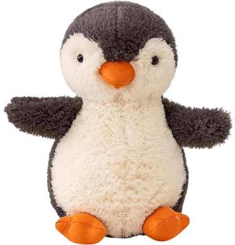 MOPQMKT Pinguin Kuscheltier,Stofftier Schmusetier zum Kuscheln Spielen, Squishmallow Pinguin Geschenk,für Mädchen Jungen Pinguin Geschenk Kuscheltier Süß (Grauer Plüschpinguin 20cm)