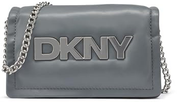 DKNY Damen Maggie Clutch/Crossbody Umhängetasche, grau dunkel