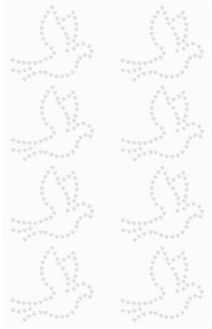 Oblique Unique Tauben Sticker Perlen Aufkleber Weiß zum Verzieren Scrapbooking Basteln für Hochzeit JGA Valentinstag Kommunion Konfirmation (Weiß - Tauben Sticker Perlen)