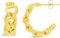 ARS-ARGENTI Creolen Ohrringe Damen Mädchen Sterling Silber 925 Gold 18K - hypoallergen (Anmutige Creolen im Kettendesign TAYLOR Edelstahl 18K vergoldet 22x8mm)