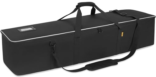 OUUTMEE Multifunktionell stativväska robust stativväska med handtag för lampor, högtalare, kameror, galgar, mikrofonstativ, svart, L 116x25x25cm, portfölj