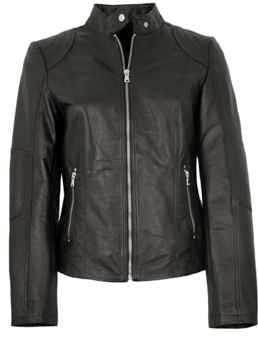 MADDOX - Damen Lederjacke Lammnappa schwarz