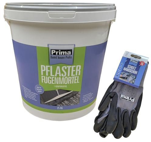 zbs24 Prima Pflasterfugenmörtel grau 25 kg, 1-komponentig gebrauchsfertig zum wasserdurchlässigen Verfugen von Beton-u. Natursteinbelägen