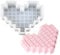 Pixel Heart Cake & Dessert Form Ideal For Valentine's Day & Double Seventh Festival French Chocolate Melting Chocolate Wafers for Chocolate Fountains (White, 18x13.8x4.5cm)