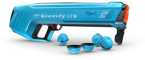 SpyraGravity | Leistungsstarker elektrischer Wasserbombenwerfer| 4 Wiederverwendbare Wasserbomben| LED Schuss- & Batterieanzeige| 16m Reichweite| Premium Sommer Strand Pool Spielzeug