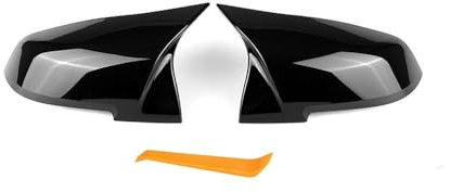 1 Paar Auto Rückspiegel Abdeckung Ersatz, für BMW 1 Series F20 5-Door 116i 118i 120i 125i 130i 2010-2016 Außenspiegel Spiegelkappen Seitenspiegel Cap,A Black