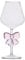 Glass Cups with Pink Bow, Clear Glass Iced Coffee Mug Tumbler Cups Juice Cup Milk Cup for Wedding, Party, Home (C)