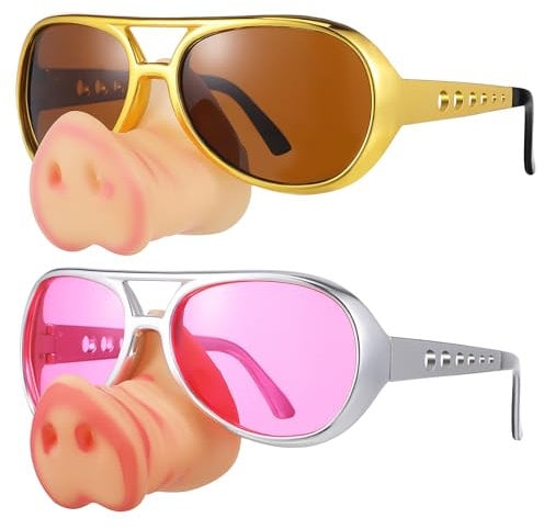 DECHOUS Halloween Party Must-have Pig Nose Glasses Comfy Plastic Glasses for Children's Dress-up