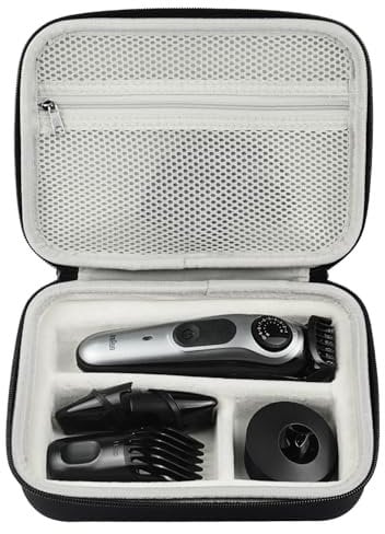 AONKE Hart Reise Tasche Case für Braun Barttrimmer BT3410/BT3440/BT7240/BT5430/BT7441/BT5365/BT7440/BT9440 & für Braun Bartschneider MGK3235/MGK5280/MGK5410/MGK5445/MGK7020
