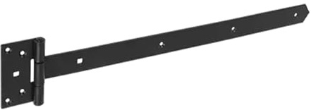 BRESKO Kreuzgehänge verzinkt T-Bänder Scharnier Torband Ladenband Türbänder Werfgehänge schwer (Schwarz, 600x65x110x4 mm)