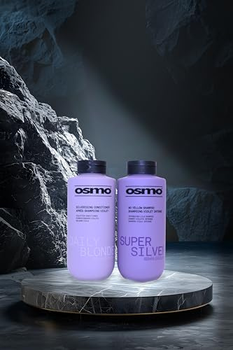 Ossmo Super Silver No Yellow Shampoo & Silverising Conditioner 400 ml Twin Pack
