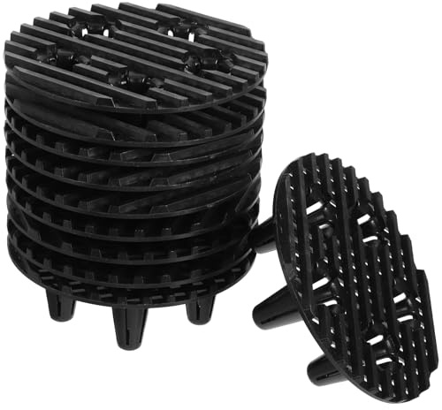 AKOOSY 10 Stück Blumentopf-Bodennetz Aquariumteiler topffüße für große pflanzgefäße blumentopfstütze füße übertopf füße Flower Pot Bottom feet pflanzentopf Fischtankteiler Black