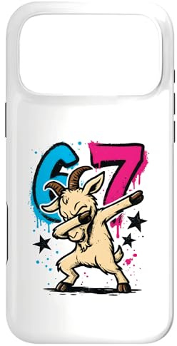 Hülle für iPhone 17 Pro Max Dabbing Goat Six Seven Meme Graffiti Style Tanztier