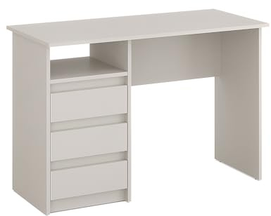 KOMTO Schreibtisch mit Schubladen - Bürotisch Computertisch Klein Arbeitstisch Büro PC-Tisch Kinderschreibtisch mit Stauraum | Moderner Schreibtisch Kaschmir | Oslo 110 x 50 x 74 cm
