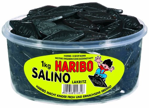 Haribo Ammoniumchlorid Lakritze Salino 50-Stücke-Packung, 1 kg