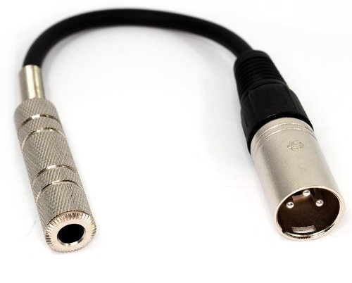 6,35 mm Mono Jack Femelle vers XLR Fiche câble Cordon 20 cm