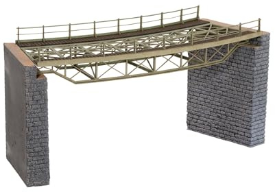NOCH Brückenfahrbahn, gebogen, für Modellbahn, H0, mit Brückenköpfen, Laser-Cut, Radius 360 mm