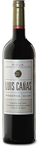 Luis Cañas - Vino Tinto con D.O. Rioja - Reserva - Variedad de Uva Tempranillo y Graciano - Notas de Fruta Negra - Reposo en Barricas de Roble Francés y Americano - Sin Estuche - Botella de 75 cl