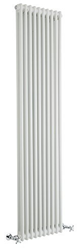 Milano Windsor White Cast Iron Style Vertical Double Column Radiator - 1800mm x 470mm