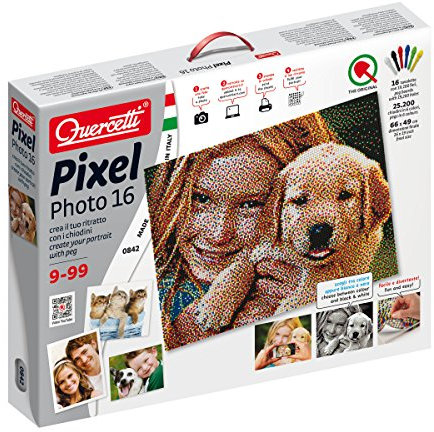 Quercetti 00842 Pixel Photo-16 tab, Steckspiel, Multi