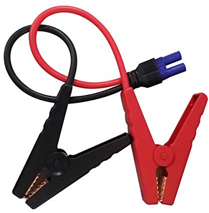 KUNCAN Car Portable Battery Jumper Starter Cables, Emergency Replacement Booster Battery Clips Cable, 10AWG Wire, Alligator Clamp to EC5 Connector for 12V Portable Car Jump Starter