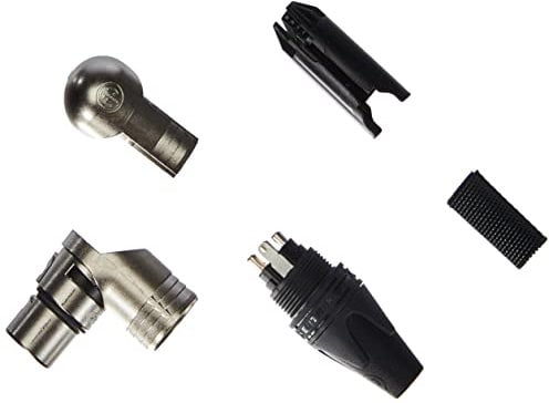 Neutrik - NC3FRX - XLR Cable Connector - Right Angle - Female 3 pole - Black / Silver