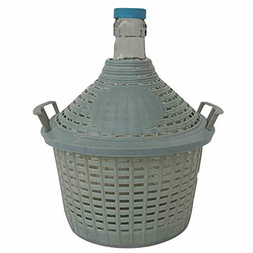 PureNature Botella vacía de cristal de 15 L