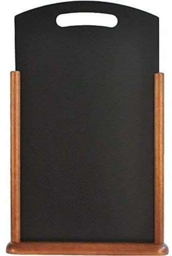 SECURIT - Tischtafel - Doppelseitige Menükartentafel mit Griff - Buchenholzausführung, lackiert - Für Cafés, Bars, Restaurants - 54 x 35 cm - Braun | Buchenholzausführung, lackiert - Für Cafés, Bars, Restaurants - Braun