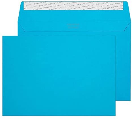 Blake Creative Colour - Coloured Blue C5 Envelopes (162 x 229 mm) - Pack of 500 - FSC Certified - 120GSM - Peel and Seal Blue Envelope - Invitation Envelopes/Card Making Supplies (310)