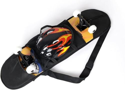 Cooplay 32*8 Black Skateboard Carry Bag Backpack Rucksack Straps with Mesh