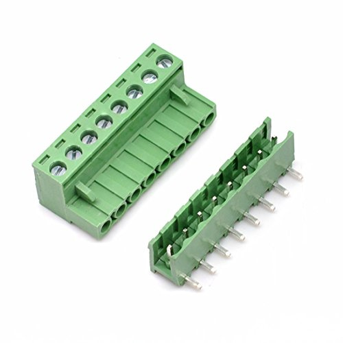 Oiyagai 10 Set Connettori Pluggable PCB 8 Pin Passo 5,08mm Angolo Retto