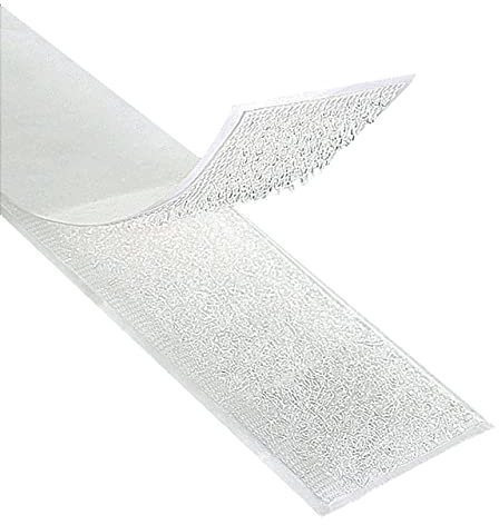 KLEBESHOP24 KLETTBAND ZUM NÄHEN | SET HAKEN + FLAUSCH | Weiß, 25 mm x 3 m (andere Varianten auf Artikelseite wählbar)