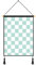 Blackish Green Fresh Lines geometrisches Gitter, 45 x 65 cm, Stoff, moderner High-Definition-Druck, Wanddekoration 17.7 X 25.5 Inches 1.square Grids