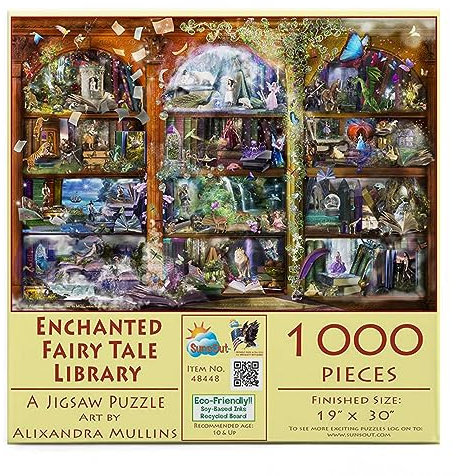 Puzzle SunsOut - Alixandra Mullins: Enchanted Fairytale Library, 1.000 piese (Sunsout-48448)