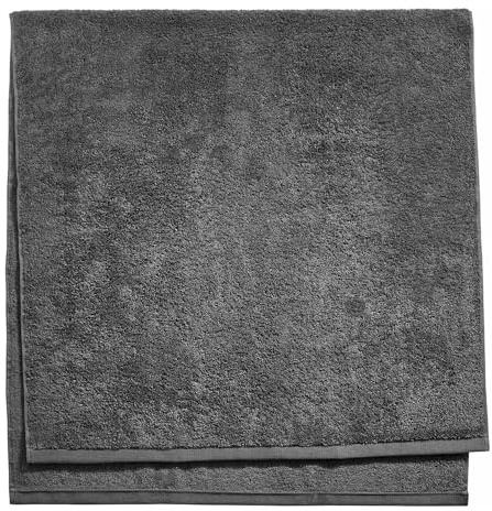 BUTLERS Duschtuch Baumwolle - Fabulous - Saugstark | Farbe Grau - 70x140 cm - Frottiertuch für Wellness & Sport - Badelaken zum Abtrocknen - Frottee