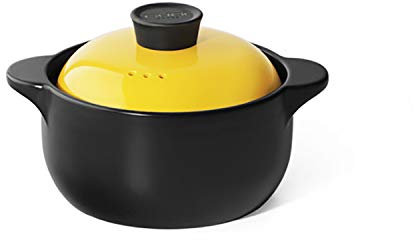 Kasserolle aus feinem Porzellan, hitzebeständig, 2000 ml, Gelb