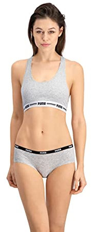 PUMA Hipster, Biancheria intima Donna, Bianco/Grigio/Nero, M