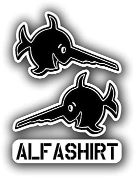 Aufkleber/Sticker Alfashirt Sägefisch RC Modell Renn-Auto 2X 5x3cm A5008
