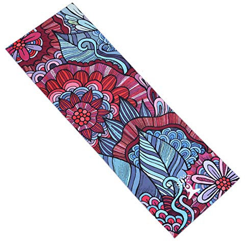 FANSU Hot Yoga Handtuch rutschfest Fitnesstuch Weich Atmungsaktiv Antirutsch Yogatuch mit Hoher Bodenhaftung Tragbares Yogahandtuch für Bikram und Pilates (185cm*63cm,Mehrfarbig)