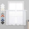 Kurze, durchsichtige Vorhänge, 91,4 cm Länge, für Küchenstangen, 2 Paneele, Leinenoptik, strukturierte Bistrogardine, halbtransparente kleine Fenster, Badezimmer, Bauernhaus, 76,2 x lang, weiß