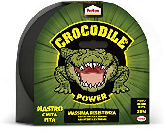 Pattex Crocodile Power Klebeband, starkes Klebeband mit doppelter Dicke, Klebeband mit starker Klebekraft, Isolierband für mehrere Materialien, schwarz, 1 x 30 ml