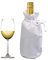 Cavevinum Funda enfriadora nylon color blanca para botellas de vino, ajustable con cremallera